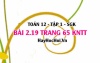 Bài 2.19 trang 65 Toán 12 tập 1 Kết nối tri thức